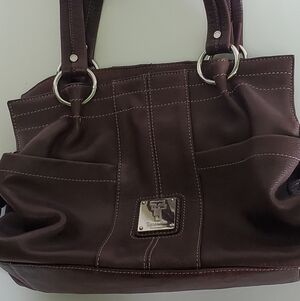 Tignanello Brown Leather Bag Purse